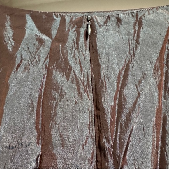 Vintage JS Collections Y2K Blue Iridescent Silky Slip Maxi Skirt Women’s Size 8 - Picture 8 of 13